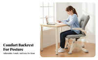 Ergonomic Design Adjustable Student Task Chair 360-Degree rotating Office Furniture Thick padding Seat effortless Rolling Casters for Students, Teenagers, Adults, Study Room, Bedroom
