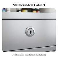 Stainless Steel Medical Cabinet Lockable Doors Steel Medicine Storage Cabinet Waterproof Large Capacity for Pharmacists, Laboratory Technicians, Adults, Hospital, Doctor's Office, Pharmacies