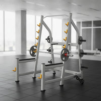 Commercial Squat Rack with Plate Storage Multi-Functional Squat Rack with Pull-up Bar Stable Versatile for Bodybuilders, Athletes