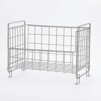 Countertop Storage Rack with Z-Shaped Feet Freestanding Organizer Sturdy Baskets for Washroom Counter