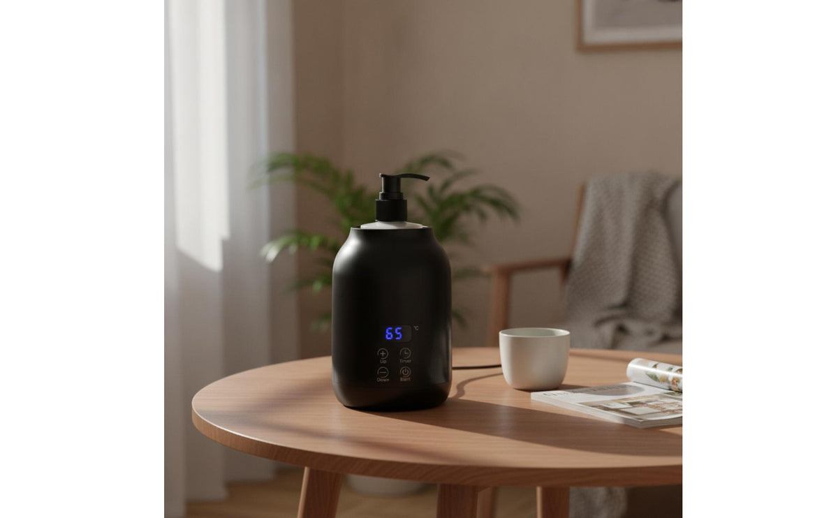Electric Massage Oil Heater Timed Massage Oil Warmer Single-Bottle Appliance Multi-Functional for Esthetician, Spa
