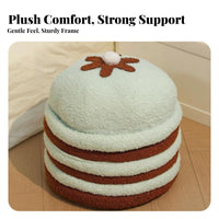 Cute Food Shape Hamburger-Shaped Ottoman Playful Decor Piece Hamburger-Shaped Storage Seat Creative Gift Idea Small Furniture Multifunctional for Children, Teenagers, Young Adults, Playroom, Kid's Room, Bedroom, Entryway