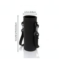 Handsunrestrained Water Bottle Carrier with Strap Portable Neoprene Water Bottle Carrier Scratch-Resistant Neoprene Sleeve Insulated for Hikers, Commuters, Travel