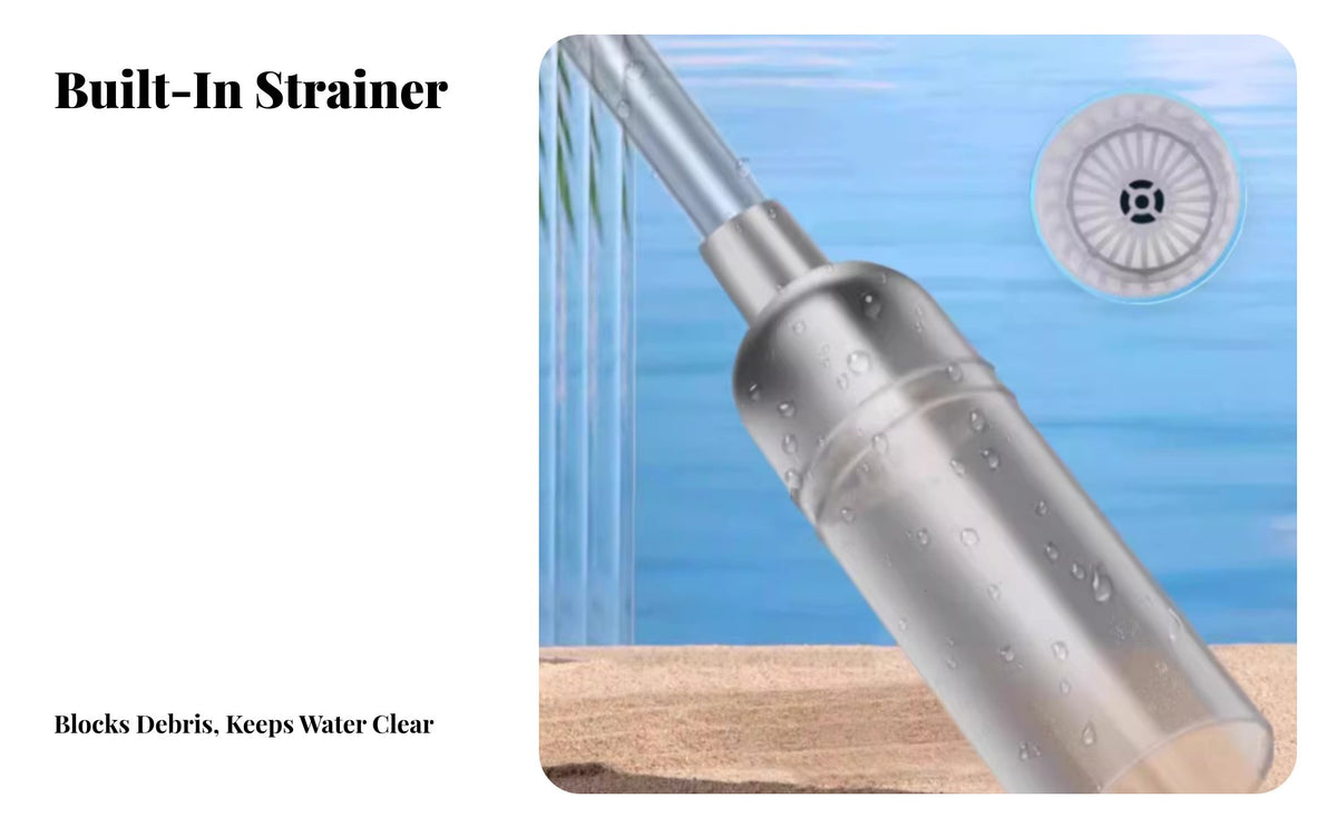 Fish Tank Siphon Vacuum Removes Debris Aquarium Gravel Vacuum Easy to Use Manual Aquarium Siphon for Pet Owners, Beginners, Home