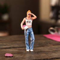 1:43 Scale Miniature Figure with Painted Finish Detailed Standing Female Figure Collectible Female Figurine Realistic for Hobbyists, Tabletop Decoration