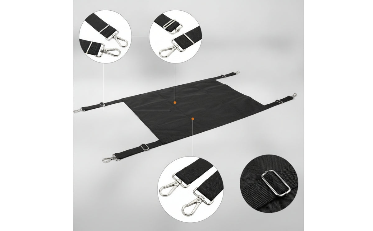 Horse Stall Barrier with Snap Hooks Tear-Resistant Webbing Stall Barrier with Metal Hooks Waterproof for Equestrians, Barn, Stable