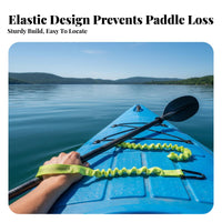 Watercraft Paddle Leash Prevent-Loss Coiled Paddle Rope Elastic Design Coiled Bungee Lanyard for Canoers, Outdoor Enthusiasts, Kayaking, Boating