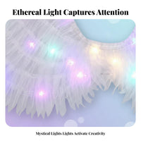 illuminateing Effect light-emitting diode winged appendages Colorful Lights illuminated attachment Battery Powered Costume Accessory Multiple blinking Modes for Girls, Kids, Dancers, Halloween, celebrations, Stage Performance, Parties