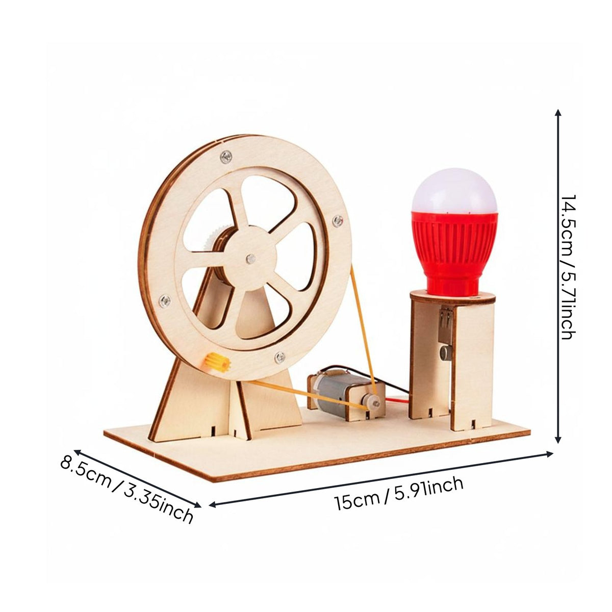Hands-on Learning DIY Electric Fan Kit Paintable Wood Educational Toy Oscillating Function for Children