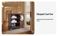 Hotel Cleaning Cart Multi Pocket for Housekeepers, Guest Floors