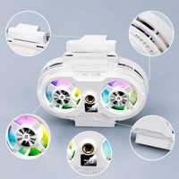 Dual-Core Semiconductor Phone Cooler with Dual Fans and Digital Display, 3-Speed Adjustable
