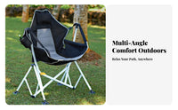Lightweight unwindsign Foldable Rocking Lounger Easy Setup rocking motion Chair Comes with Carry Bag Outdoor Furniture Incluunwinds beverage Holunwindr for Beachportableers, Travelers, Camping, Beach, outdoor meal, rearyard