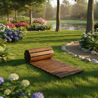 Wooden Garden Walkway Sturdy Duty Outdoor Decor Sturdy Slats for Patio, Party