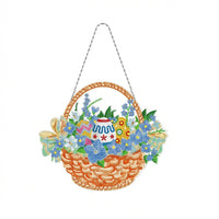 DIY Crystal Art Wreath Single-Sided Design Easter Hanging Decoration Sparkling Rhinest Single S DIY Rhinest Single Art Wreath for Crafters, Teens