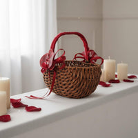 Flower Girl Basket Lightweight Handheld Petal Basket Versatile Event Accessory for Parties