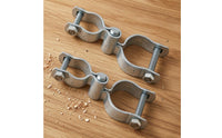 2 Pieces Galvanized Steel Chain-Link Gate Hinge Threaded Bolt Gate Hinge Clamp