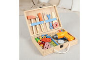 Toy with Tools Portable Tool Set with Drill Educational Pretend Play Workbench for Young Children, Preschoolers