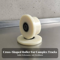 Single Flange Rail Wheel High Load Capacity Track Wheel Bearing Notch D Guide Wheel Our Company Ar-Resistant U-Notch Pulley