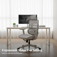 Lumbar Support Ergonomic Chair with Headrest High spine-office Furniture Adjustable Armrests Tilt Function for Remote Workers, gaming enthusiasts, Students, Workstation, Gaming, Study Room