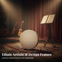 Goatskin Head Bodhran Drum Handheld Irish Bodhran Includes Beater Stick Percussion Instrument Rich, Full Sound for Musicians, Performers, Music Students, Live Performances, Practice Sessions, Social Gatherings, Studio Recording