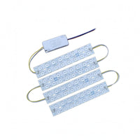 LED Light Strip Assembly Double-Row Light Bar Assembly LED Bar Module Round Lens Covers Driver Module White