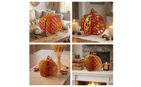 Freestanding Wooden Pumpkin 3D Pumpkin Decoration Fall Cutouts Rustic for Mantel