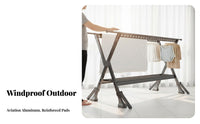 Foldable X-Shaped Frame Clothes Horse Folding Design Drying Stand Indoor Outdoor Use Garment Dryer for Apartment Dwellers, Homemakers, Balcony, Yard