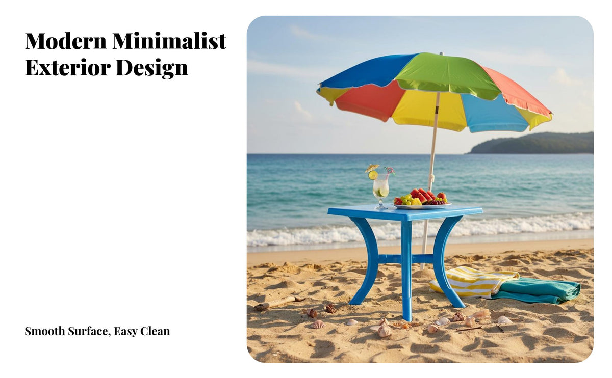 Long-Lasting Plastic Table and Chair Set Easy to Clean Outdoor Table and Chairs Resistant Plastic Patio Furniture Set Low Maintenance for Business Owners, Party Hosts, Night Market, Food Stall, Barbecue, Backyard
