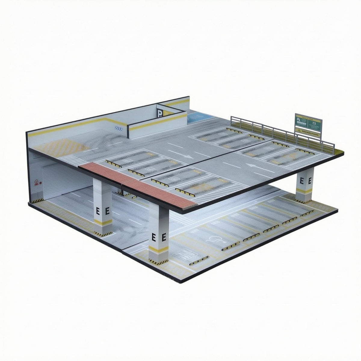 Underground Parking Model Realistic Details 1:64 Scale Garage Acrylic Underground Parking Garage