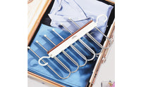 Multi-Layer Pants Hanger No-Mark Clips Foldable Pants Hanger Wrinkle