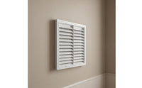 Horizontal Louvers Wall Ceiling Vent Grille Shallow Profile Rectangular Vent Grille Framed Front HVAC Duct Cover White Finish