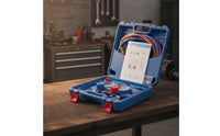 Gauge Set with Case Multi-Port Gauge Set Easy-to-Read Charging Kit for Garage