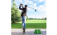 Golf Mat with Alignment Stripe Non-Slip Golf Hitting Mat for Beginners, Garage