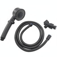 Single-Press Stop Button Handheld Shower Head On/deactivate Switch Propeller Shower Head Multi-Mode Spray Faucet Sprayer Hose Kit Easy Installation for Elderly, Salon
