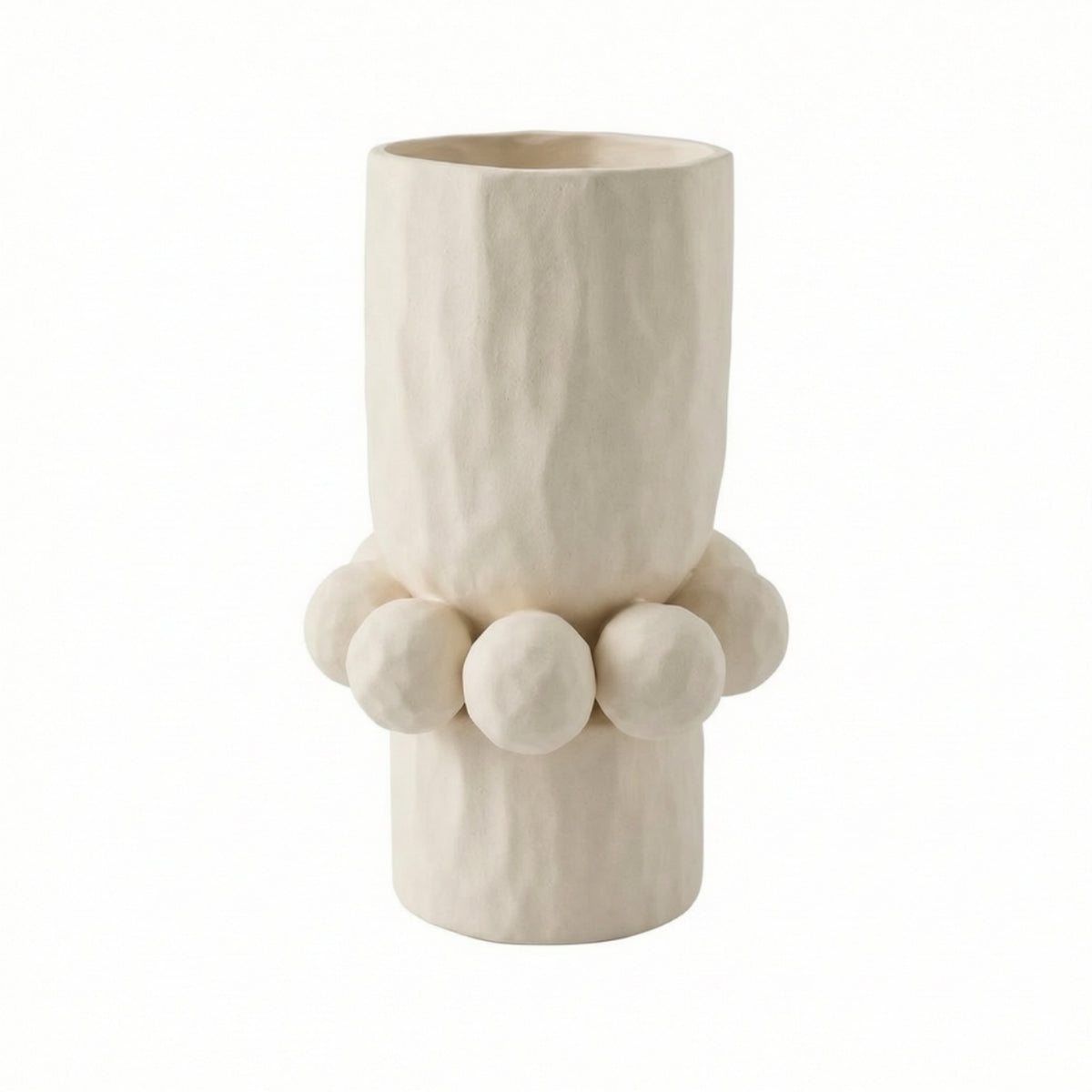 Vase with Raised Spheres Modern Flower Holder Simple Vessel for Tabletop, Shelf