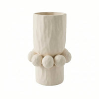 Vase with Raised Spheres Modern Flower Holder Simple Vessel for Tabletop, Shelf