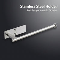 Dining Table and Pantry Stainless Steel Paper Towel Holder, Wall Mounted for Cling Film and Home Cooks