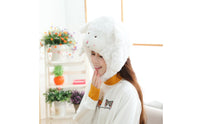 Soft Sheep Head Cover Photo Prop Lamb Ear Headband White