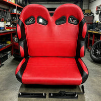 Kart Seat with Slide Rails Contoured Seat with Brackets Textured for Hobby Builders, Child's Vehicle Builds