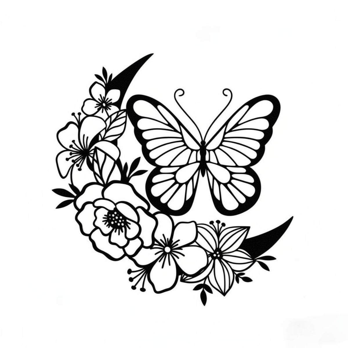 Waterproof Butterfly Flower Wall Decor Weather Resistant Metal Butterfly Wall Decor Indoor Outdoor Use House Decoration Long-Lasting for Garden, Patio, Balcony