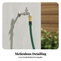 Hex-Shaped Body 3/4 GHT Hose Adapter Sealing Rings Brass Swivel Adapter PTFE Tape Threaded Hose Connector Gold Finish