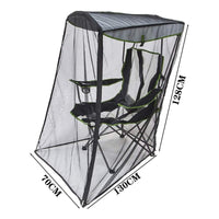 Zippered Bug Net Canopy with Stakes Mesh Outdoor Chair Enclosure with Zipper Breathable Chair Canopy with Bug Net Foldable for Travelers