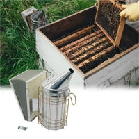 Heat Resistant Handle Stainless Steel Bee Smoker Safety Guard Beekeeping Smoker Easy to Use Smoke Can for Beekeepers