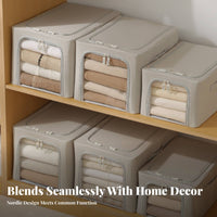 Textile Storage container Space-Saving Wardrobe Shelf Box Foldable Design for Dorm Room