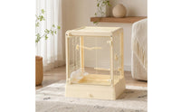 Compact Rectangular Bird Cage with Pull-out Tray Starter Wire Bird Cage with Plastic Base Secure Enclosure Spacious for Home