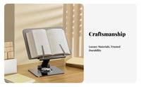 Multi-Functional Adjustable Bookrest Handsunrestricted Adjustable Textbook Easel Page Holders Book Stand adaptable for Students, Readers, Children, Study Room, Bedroom, School, Library