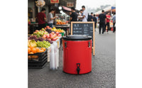 Professional Milk Tea Container Triple Tier Insulation Stainless Steel Insulated Barrel Professional Thermal Container Wide