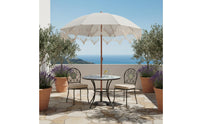 Fringed Beach Umbrella Wind-Resistant Frame Tassel Umbrella & Lightweight Fringed for Terrace