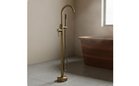 Freestanding Tub Filler Rust Resistant Floor Mount Bathtub Faucet High Water Volume Rate Freestanding Bathtub Faucet for Hotel
