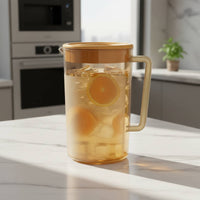 Cold Water Pitcher High Temperature Resistant Plastic Fruit Jug with Lid Fridge Door Water Jug Mess-Clean-Clean Spout for Office